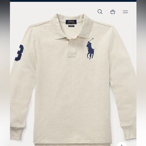 POLO Ralph Lauren Big Pony Mesh Long-Sleeve Polo Shirt